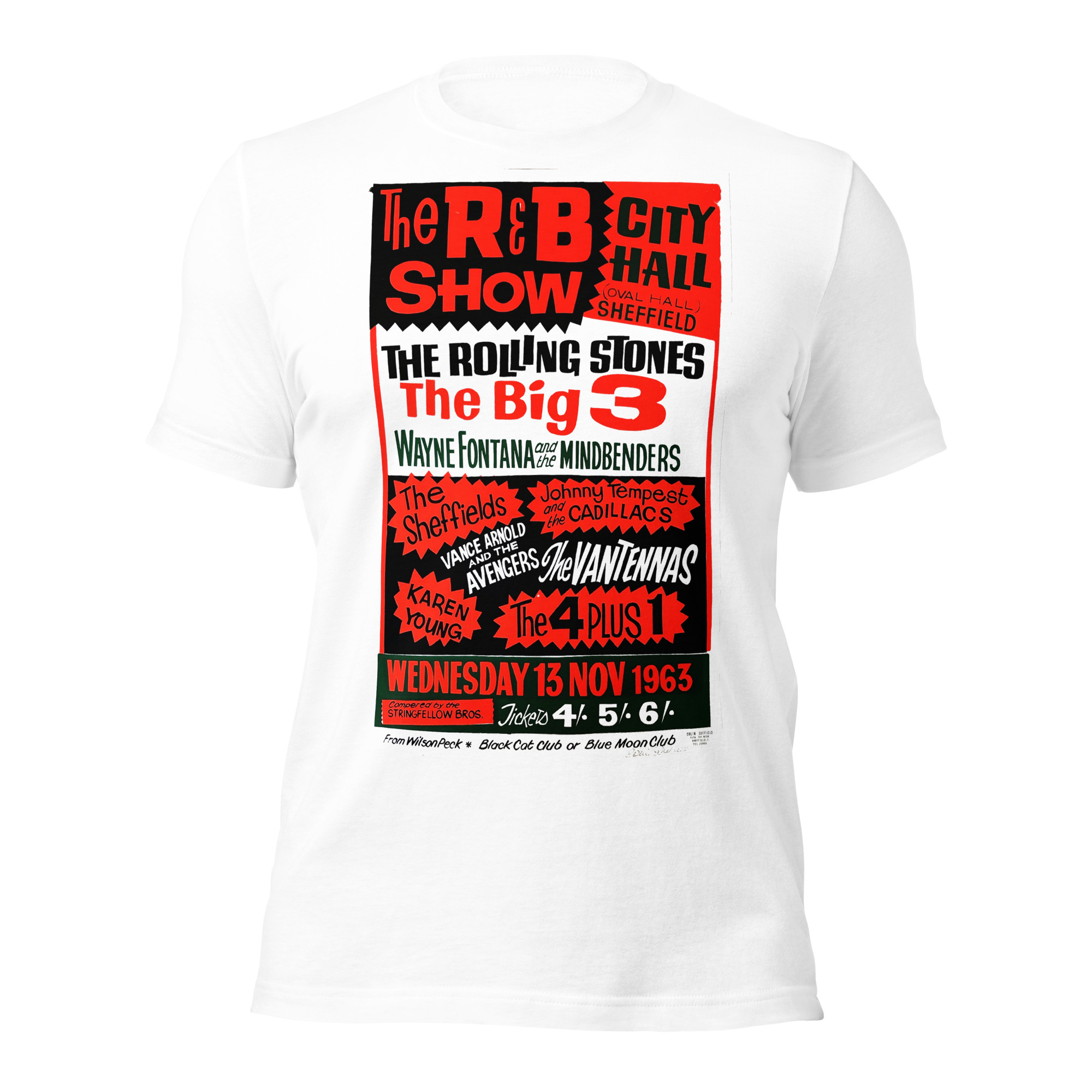 Sheffield Mojo Club "The Big 3" Unisex T-Shirt - Image 2